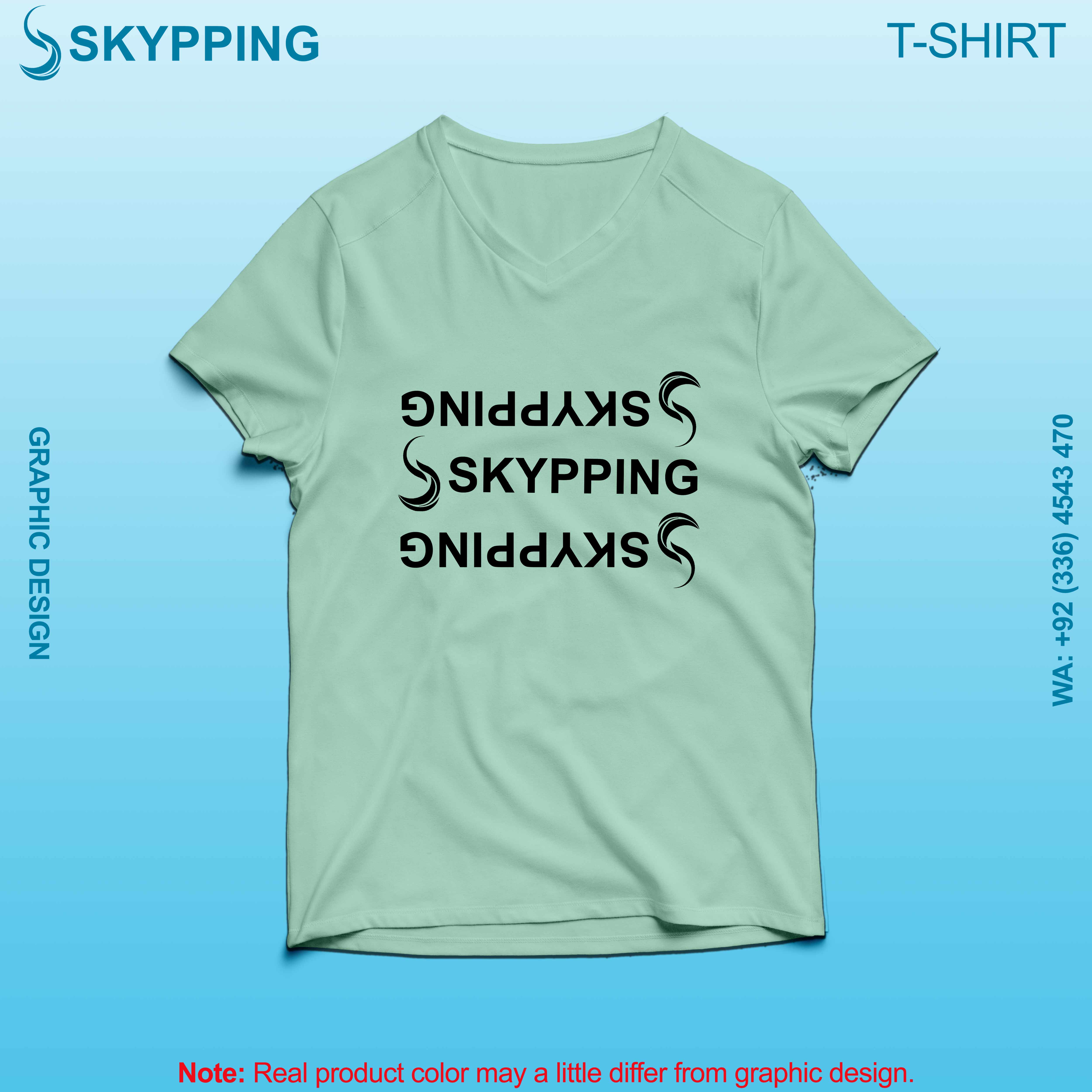 V-Neck Short set-in style sleeve long length t-shirt with shoulder panel for men